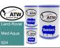 Preview: Land-Rover, Med Aqua, 924: 500ml Lackdose + 500ml Klarlack + 250ml Härter - Set, von ATW Autoteile West.